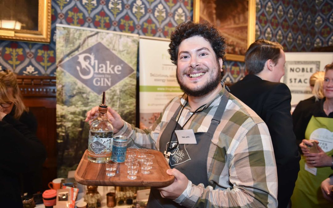 Tom Martin-Wells from Slake Spirits at the House of Commons for Taste of West Sussex