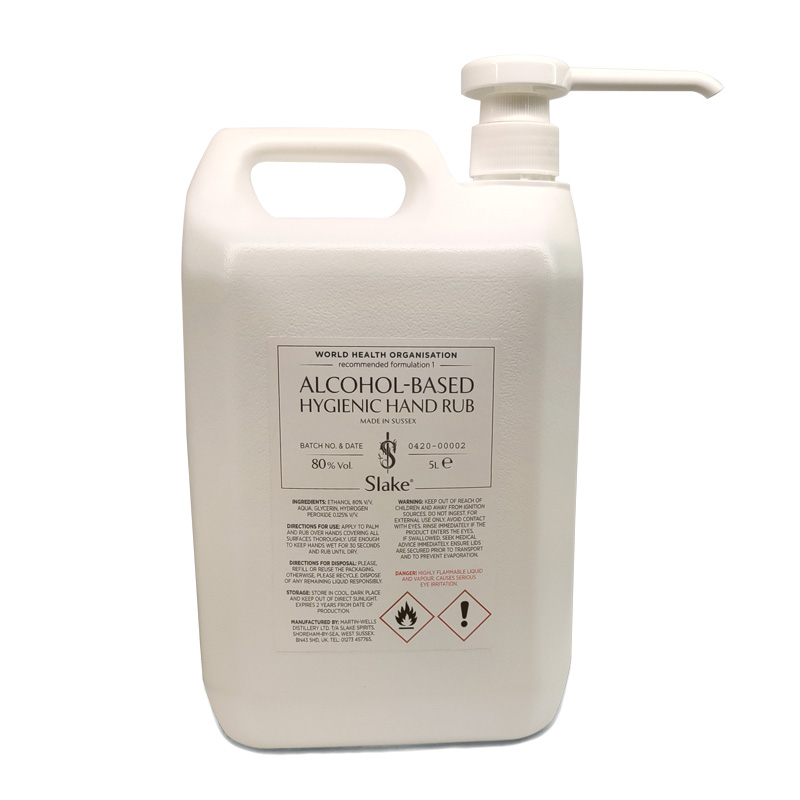 Product image for 5 litre lotion pump hand sanitizer dispenser by Slake Spirits