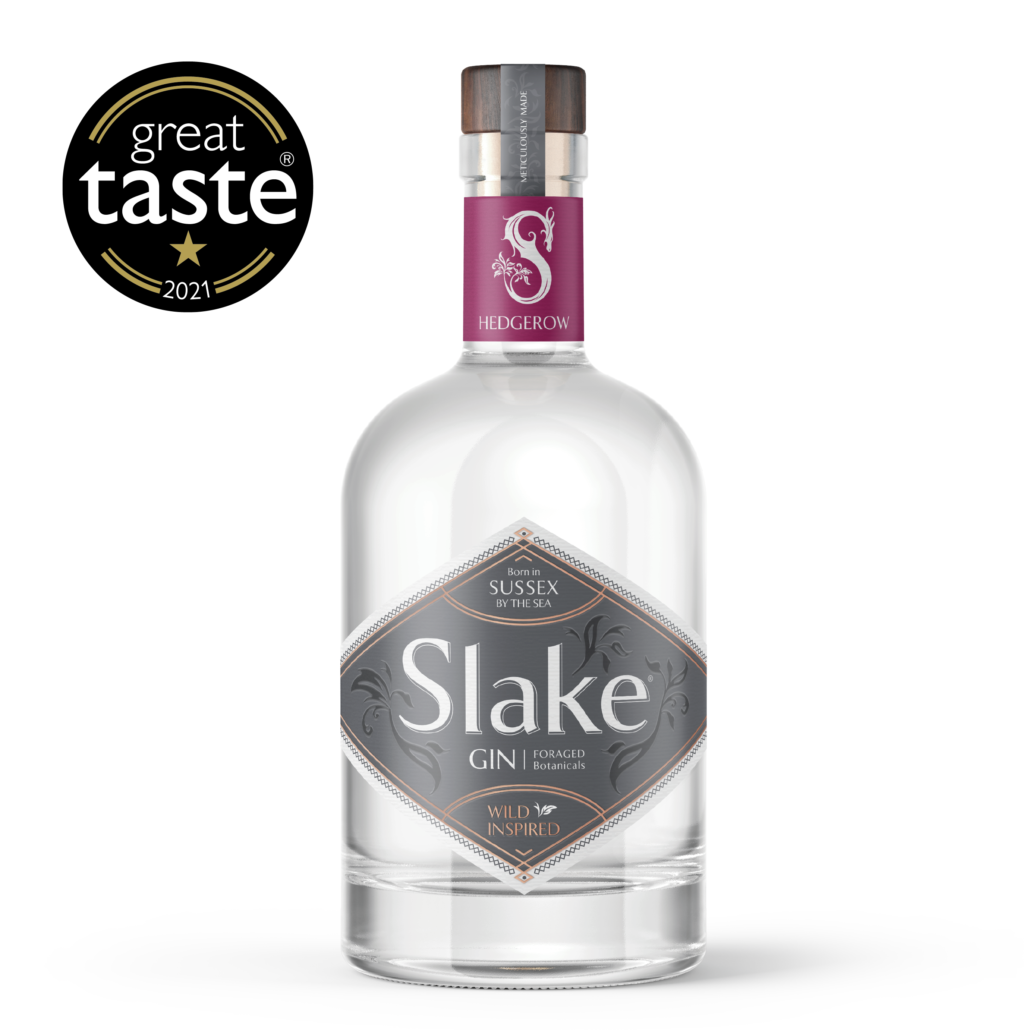 Slake Spirits Hedgerow Gin bottle 1 star Great Taste Award 2021